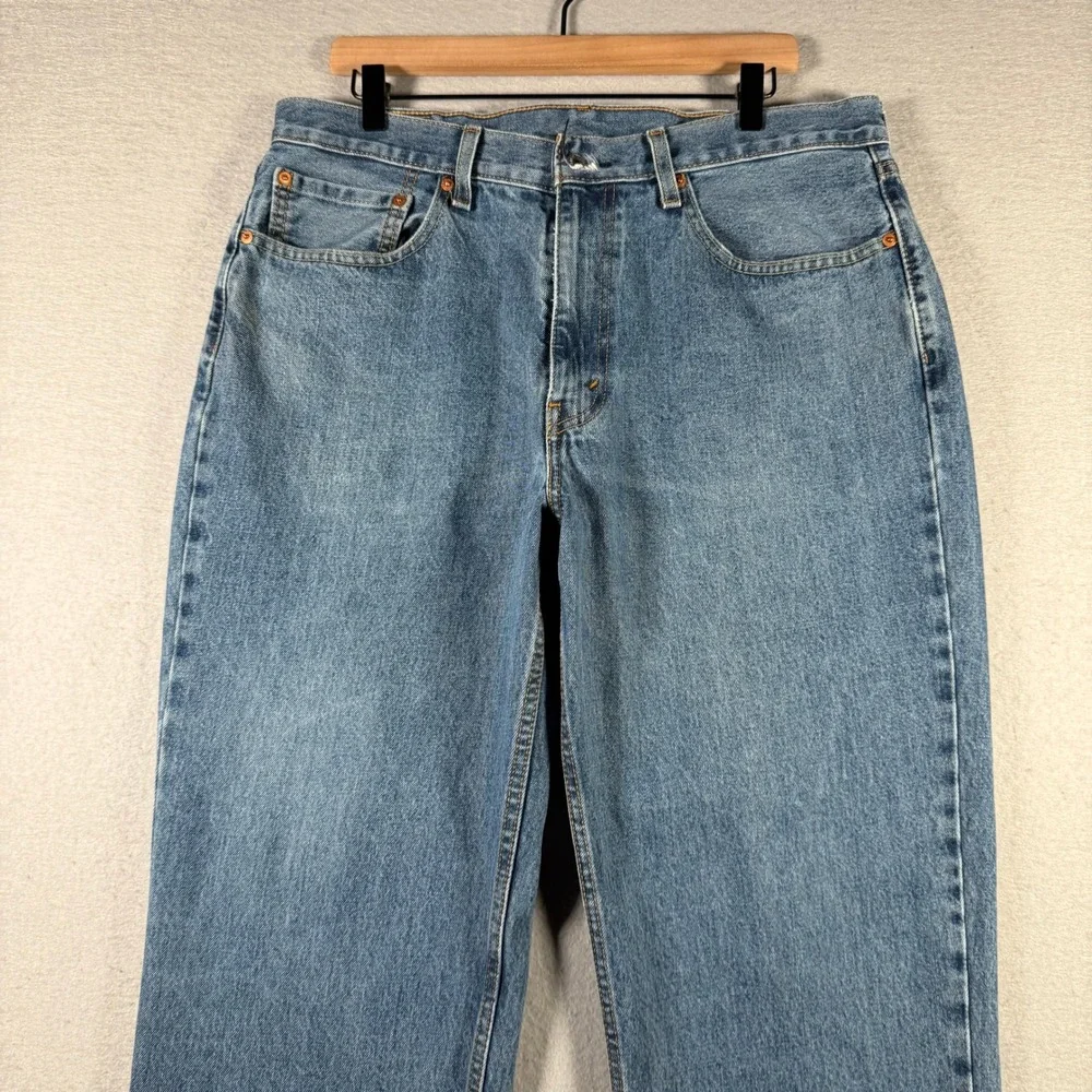 Levis 550 Relaxed Fit Mens Jeans 36x30 Medium Wash Blue Tapered Leg Denim